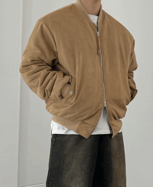 자체브랜드 로울 스웨이드 봄버 자켓 (4color)
